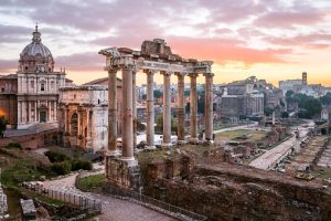 First time in italy itinerary: sunrise roman forum