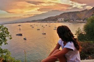 Taormina: the mediterranean sea