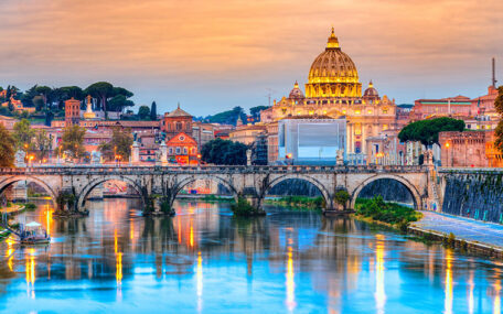 view of saint peter basilica in Rome