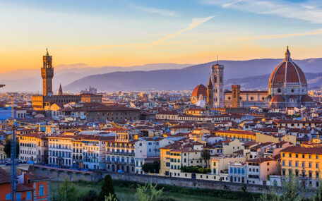 view of Florence duomo and river