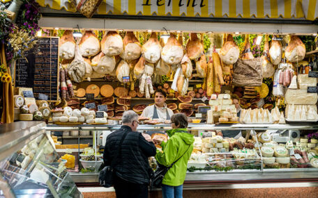 typical Italian salumeria and cheese shop
