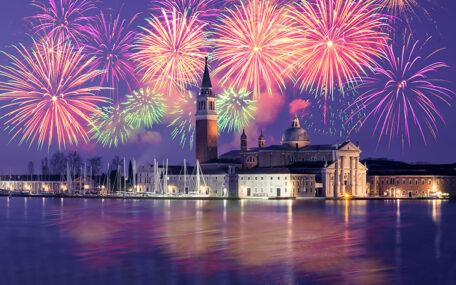 fireworks over Church of San Giorgio Maggiore Venice 2